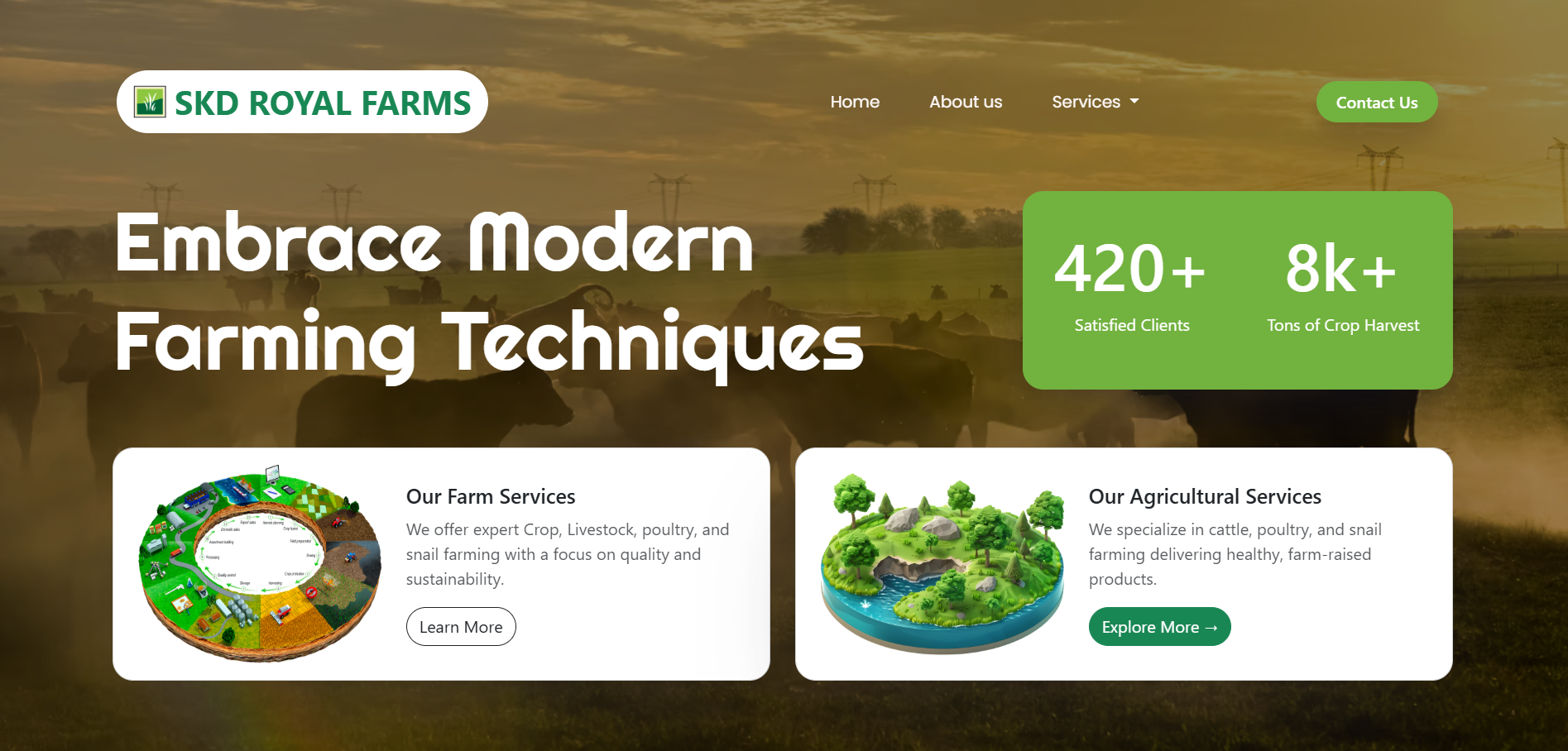 SKD Farms Website